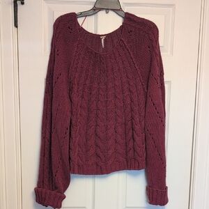Free People Cable Knit Sweater - XL